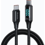 Mcdodo CA-1100 100W Type-C To Type-C Dijital Ekran Hızlı Data/şarj Kablosu 1.2m-Siyah