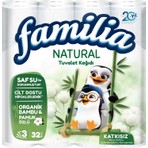Familia Natural Tuvalet Kağıdı 32 Rulo Organik Bambu ve Pamuk Özlü