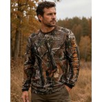 Widi Outdoor Orman Desen Kamuflaj Çulluk Setter Baskılı Kışlık Uzun Kollu Avcı Sweatshirt