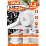 Tafce Su Sızdırmaz Bant 3,2 m x 20 mm Beyaz Renkli Mutfak ve Banyo Kenar Bandı