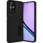 Uryport Realme 12 Lite Kılıf Sara Kartvizitli Deri Kılıf - Siyah