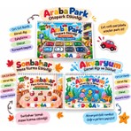 Minipoi 🎨 3’lü Cırt Cırtlı Etkinlik Seti - Araba Otopark - Sonbahar Masa Kurma- Akvaryum Görsel Algı