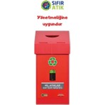 Temel Pil Atık Kutusu Geri Dönüşüm Kutusu Ergonomik Tasarım ile Yıkanabilir ve Tekrar Kullanılabilir