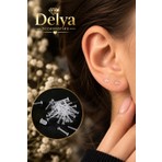 Delya Accessories 6 Adet Görünmez Okul Küpesi Antialerjik Şeffaf Silikon Küpe