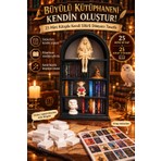 Printech3d Dekoratif Minyatür Kitaplık Seti 25 Mini Kitap ve Figürlü Masaüstü Kitaplık Dekoru