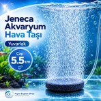 Jeneca Akvaryum Hava Taşı - Yuvarlak - 5.5 cm - Güçlü Hava Çıkışı - Uzun Süreli Kullanım