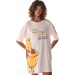 Penti Kadın Kısa Kollu Gecelik %1 Vinil Kumaş ile Pembe Winnie The Pooh Desenli