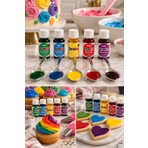 Deembro Sıvı Gıda Boyası Seti 5'li 5 Renk  10 ml x 5'li Su Bazlı Likit Gıda Boyaları Set 1