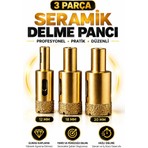 Seramik Delme Pançı 3’lü Set 12-18-20 mm Elmas Kaplama M14 Uyumlu