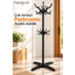 Hangast Ayaklı Askılık Vestiyer Elbise Askılığı Büro Ayaklı Portmanto Elbise Askısı | Demonte Kolay Kurulum