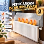 Baffhome Petek Arkası Isı Yalıtım Levhası 8 Adet Alüminyum Folyolu Radyatör Arkası Isı Yansıtıcı Kalorifer Yalıtım Paneli