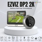 Ezviz DP2 - (3WPFBS,3MP) Wi-Fi Akıllı Kapı Görüntüleyicisi 2k; 166° görüş; 4.3'' ekran; İnsan algılama; 2 yönlü görüşme; IR 5m; Zil; Çinko alaşımı; 4600mAh; microSD 256GB