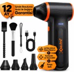 JUFINX Turbo Jet Fan, 3 Mod, 150g Üfleme Gücü, Bilgisayar - Araba - Klavye Temizliği için Güçlü Mini Fan