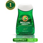 Möller's Omega 3 Kapsül 60 Adet;IFOS Onaylı, EPA 640 mg, DHA 480 mg, saf balık yağı. Günlük omega-3 takviyesi, trigliserid form.