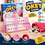 Sera Oyun Aletleri Sera Mini Okey Takımı Melamin Taşlı 106 Parça Pembe Renk Oyun Seti Türkiye Menşeli