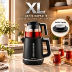 Karaca Maxi Tea XL Çay Makinesi ve Kapaklı Kettle Space Gray