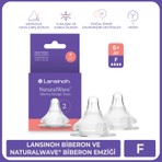 Lansinoh NaturalWave® 2'li Biberon Emziği Hızlı Akışlı (6 Ay+)