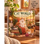 Z&R Craft Cat World Kediler Alemi Boyama Kitabı | Yetişkinler Için Kedi Temalı Rahatlatıcı Boyama Kitabı 30 Görsel 20X20 Boyut