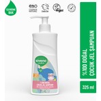 Siveno %100 Doğal Bebek Çocuk Jel Şampuanı Yenidoğan Saç Vücut Konak Önleyici 325 ml