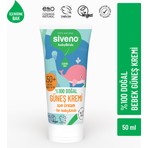 Siveno Doğal Bebek Güneş Kremi Leke Karşıtı Antioksidan Nemlendirici Bitkisel Vegan SPF 50+ UVA UVB  50 ml