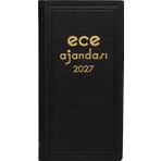 Ece Ajandası Asya 2027 - 17X33 Klasik Ciltli Ticari Ajanda - Kasa Ajandası