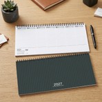 Keskin Color 2027 Haftalık Spralli Masa Ajandası (16X33,5) cm Aj-66 Çizgili