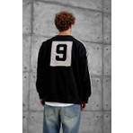 Nomarc Erkek Sweatshirt Nmrc Şerit 9 Numara Siyah Oversize