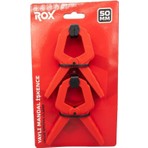 Rox 0148 Yaylı Mandal Tip Kıskaç İşkence 50 mm Kırmızı Renkli Ergonomik Tasarımlı 2 Li Set