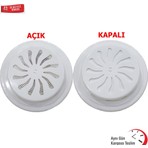 OKÇU KARDEŞLER YAPI MARKET Beyaz Ayarlanabilir Doğalgaz Cam Menfezi 18 cm Aç/Kapa Özellikli