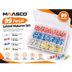 Maasco 99 Parça Lehimli Makaron Seti, Kablo Birleştirici Ek Mufu