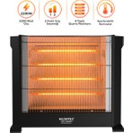 Kumtel Siyah Mini Şömine Isıtıcı 2200 W Ks-2760