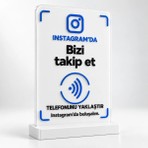Nfc Instagram Takip Standı Işletmeye Özel Programlanmış Kullanıma Hazır Masaüstü Sosyal Medya Yönlendirme Kartı