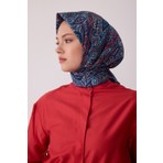 Belli Twill Ipek Eşarp Mavi