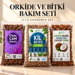 Plant Home Power Mix Ithal Çam Kabuğu, Kil Bilyesi ve Coco Husk Içeren Profesyonel Orkide Toprağı Değişim Seti
