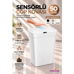 Follow Me Sensörlü Çöp Kovası 50LT Beyaz -FM414705beyaz