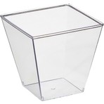 Bibizde Pvc Prizma Mini Mika Kare Kap Küp Sunum Kase 200CC 25 Adet Kokteyller İçin İdeal