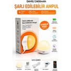 Neo Vista 2400MAH Şarj Edilebilir LED Ampul Type-C Hızlı Şarjlı, Uzaktan Kumandalı