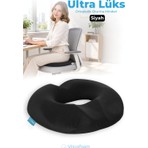 Ultralüks Ortopedik Oturma Simidi Kuyruk Sokumu Yastığı Visco Oturma Simidi - Siyah