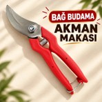 Aslan Budama Makası 21 Cm 3 Mm Çelik Malzeme ile Bahçe Bakım Ekipmanı Profesyonel Kullanıma Uygun