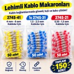 Hazar 150 Parça Lehimli Kablo Makaronu 3 Boy