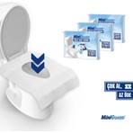 MiniGuard® Klozete Atılabilir Klozet Örtüsü - EasyFlush Özel Sistemli, Suda Çözünür, Tek Kullanımlık - 3 Paket x 10 Adet