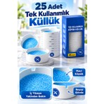 Mucit Home 25 Adet Tek Kullanımlık Kül Tablası Kokusuz Taşınabilir Pratik Jel Küllük Seti Ofis Kafe Ev