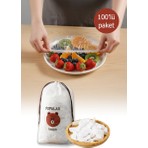 Bir Tık Home Yeniden Kullanılabilir 100'lü Esnek Lastikli Yemek Koruma Bonesi Gıda Saklama Çözümü
