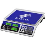 Netoc Bozyel Şarjlı Elektronik Dijital Pazarcı Manav ve Kasap Terazisi 40 kg Kapasiteli Elektronik Dijital Tartı TÜRKÇE TUŞLU