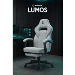 Rampage Lumos Terletmez Kumaş Ayak Destekli Gri Oyuncu Koltuğu - KL-R12