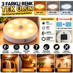 Sge Teknoloji 16 LED 2 RENK 5 MODLU BEYAZ VE GÜN IŞIĞI Hareket Sensörlü type-c şarjlı Led Lamba Koridor Dolap İçi.