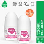Siveno %100 Doğal Roll On Kadın Deodorant Bitkisel Leke Bırakmayan Vegan 50 ml X2 Adet