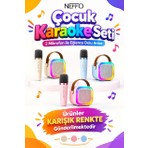 Neffo Bluetooth Karaoke Mikrofon ve Taşınabilir Hoparlör | Çok Işlevli Müzik Çalar, Çocuk ve Yetişkin Için