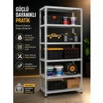 Galvaniz Raf Galvanizraf 6 Katlı Galvaniz Çelik Raf 31X60X200 Arşiv Rafı Depo Rafı Kiler Rafı  Ergonomik Kullanım ve 50 kg Kapasite