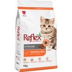 Reflex - 15 kg Tavuklu Yavru Kedi Maması Kuru Mama Yavru Kediler Için Besleyici ve Lezzetli